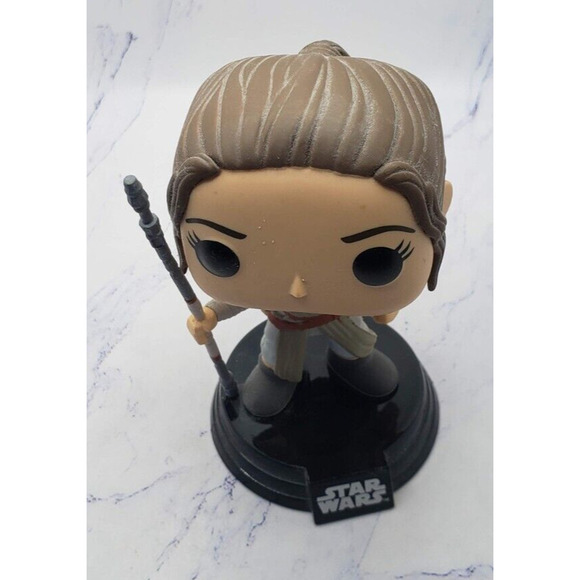 Funko Pop Vinyl Star Wars Rey With Staff #58 Figure Bobblehead - Picture 13 of 14
